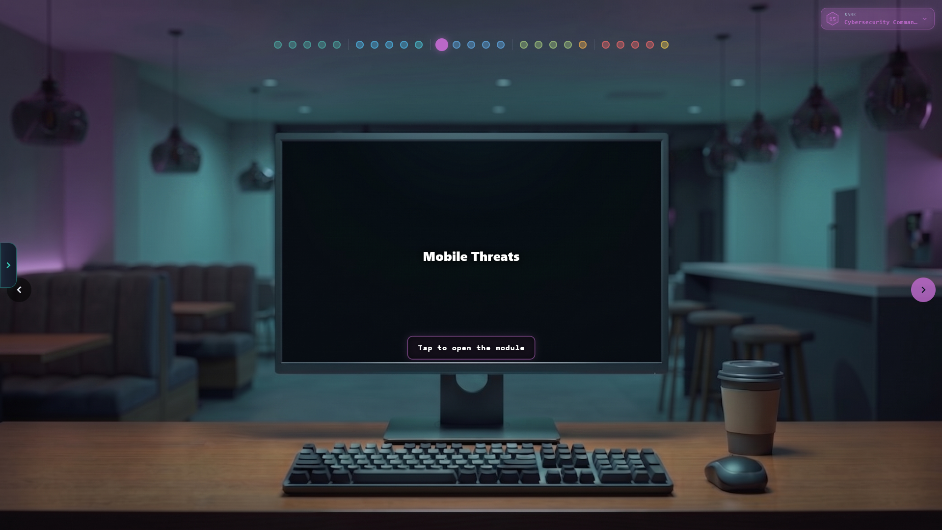 Mobile threats training module