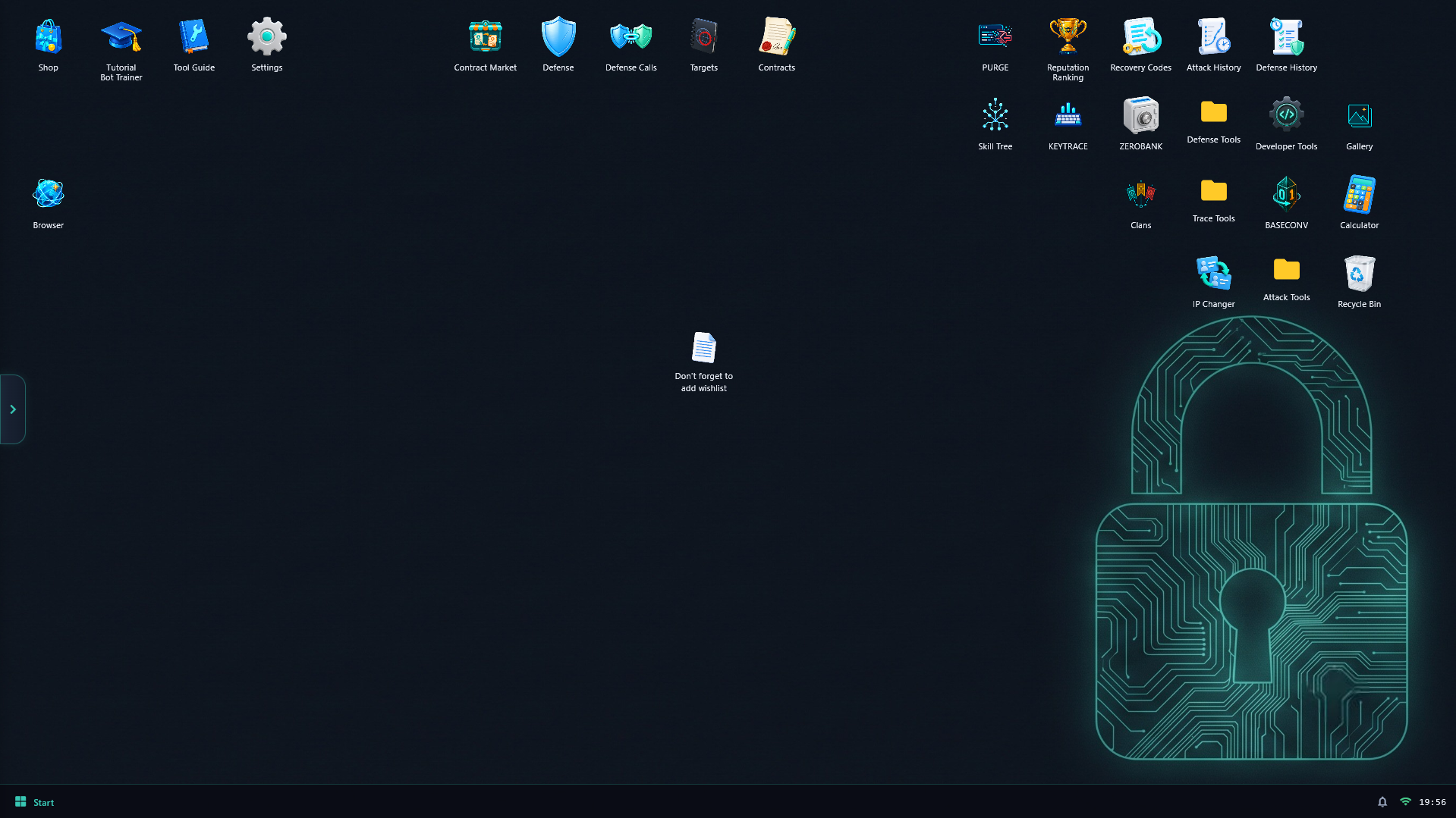 Cyber Academy desktop interface
